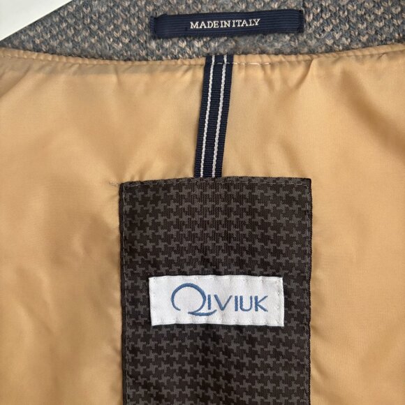 $3500 RARE Qiviuk Quilted Cream/Beige Cashmere Qiviut(Musk Ox Wool) Vest - 44 - Picture 5 of 10